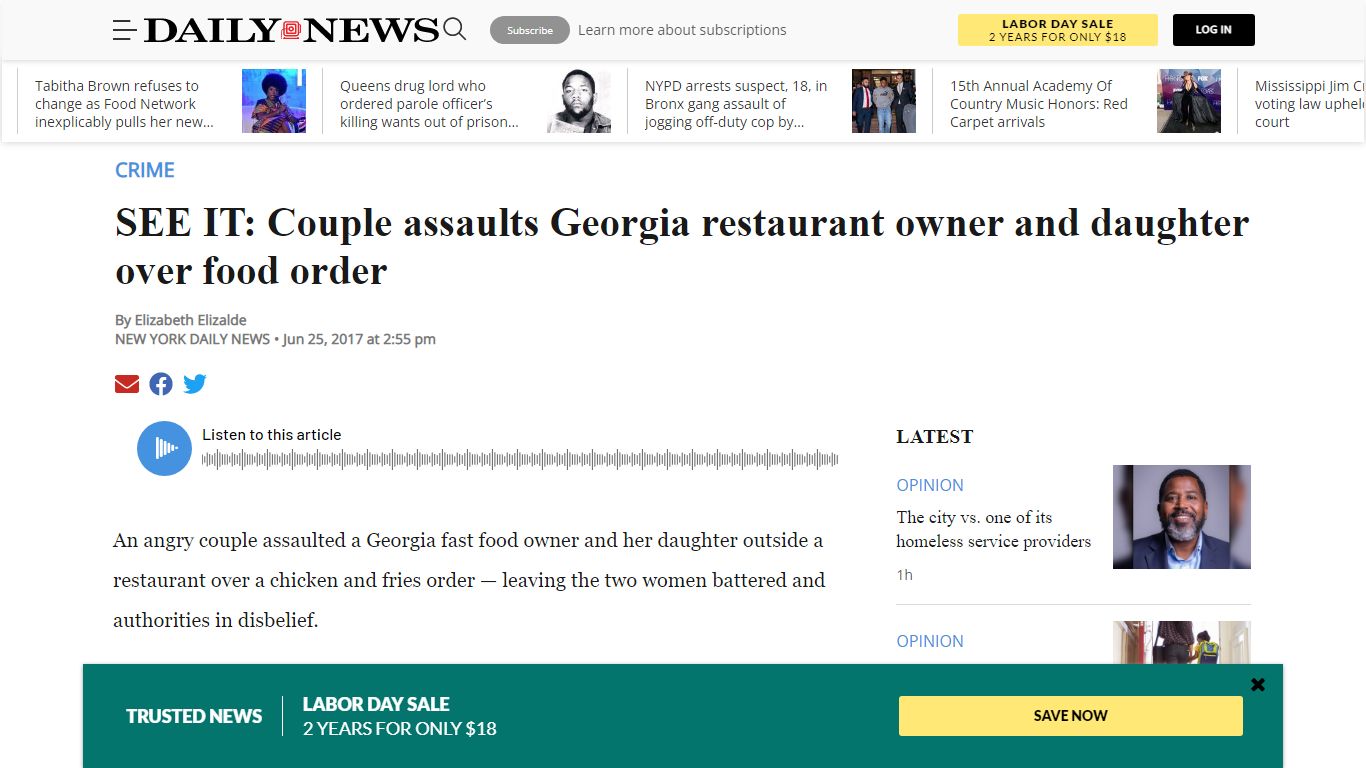 SEE IT: Couple assaults Georgia restaurant owner and daughter over food ...