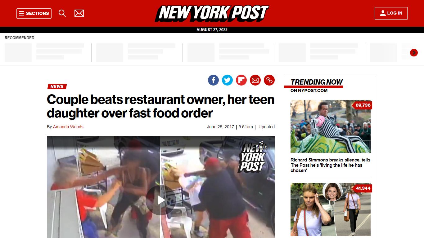 Couple beats restaurant owner, her teen daughter over fast food order